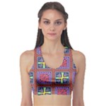Shapes in squares pattern                      Women s Sports Bra
