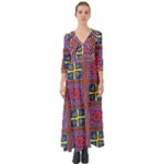 Shapes in squares pattern                          Button Up Boho Maxi Dress