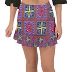Shapes in squares pattern                       Fishtail Mini Chiffon Skirt