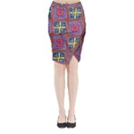 Shapes in squares pattern                      Midi Wrap Pencil Skirt
