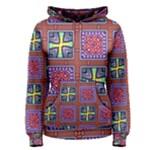 Shapes in squares pattern                       Women s Pullover Hoodie