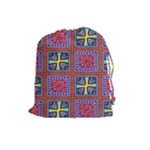 Shapes in squares pattern                       Drawstring Pouch
