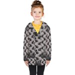 Black Cats On Gray Kids  Double Breasted Button Coat