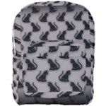 Black Cats On Gray Full Print Backpack
