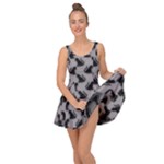 Black Cats On Gray Inside Out Casual Dress