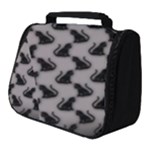 Black Cats On Gray Full Print Travel Pouch (Small)