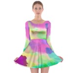 Watercolors spots                              Long Sleeve Skater Dress