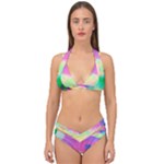 Watercolors spots                              Double Strap Halter Bikini Set