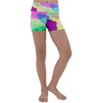 Watercolors spots                              Kids  Lightweight Velour Yoga Shorts