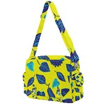 Leaves on a yellow background                               Buckle Multifunction Bag
