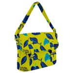 Leaves on a yellow background                               Buckle Messenger Bag