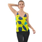 Leaves on a yellow background                                Chiffon Cami