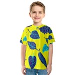 Leaves on a yellow background                                  Kid s Sport Mesh Tee