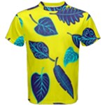 Leaves on a yellow background                                  Men s Cotton Tee