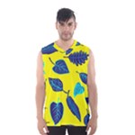 Leaves on a yellow background                                  Men s Basketball Tank Top