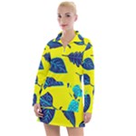 Leaves on a yellow background                                   Women s Hoodie Dress