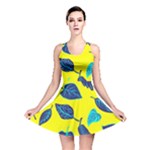 Leaves on a yellow background                                  Reversible Skater Dress