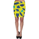 Leaves on a yellow background                                  Bodycon Skirt