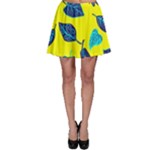 Leaves on a yellow background                                  Skater Skirt