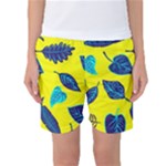 Leaves on a yellow background                                 Women s Basketball Shorts