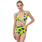 Leaves on a yellow background                                 Tied Up Two Piece Swimsuit