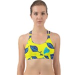 Leaves on a yellow background                                  Back Web Sports Bra