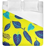Leaves on a yellow background                                   Duvet Cover (King Size)