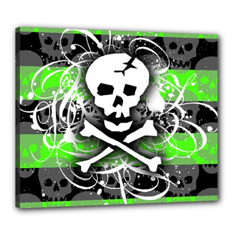 Deathrock Skull Canvas 24  x 20  (Stretched) from ZippyPress