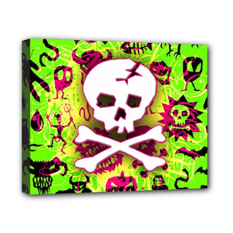 Deathrock Skull & Crossbones Canvas 10  x 8  (Stretched) from ZippyPress