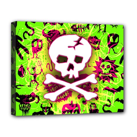 Deathrock Skull & Crossbones Deluxe Canvas 20  x 16  (Stretched) from ZippyPress