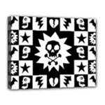 Gothic Punk Skull Canvas 14  x 11  (Stretched)