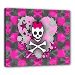 Princess Skull Heart Canvas 24  x 20  (Stretched)
