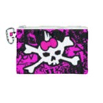 Punk Skull Princess Canvas Cosmetic Bag (Medium)