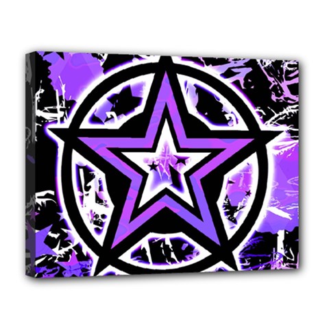 Purple Star Canvas 14  x 11  (Stretched) from ZippyPress