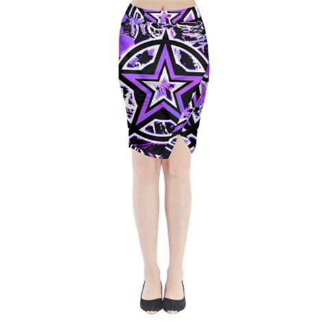 Purple Star Midi Wrap Pencil Skirt from ZippyPress
