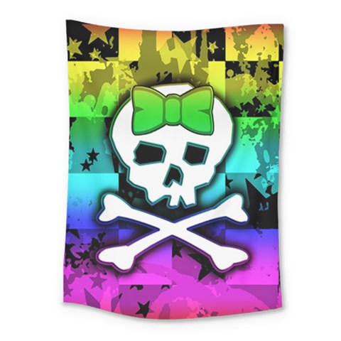 Rainbow Skull Medium Tapestry from ZippyPress
