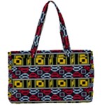 Rectangles and other shapes pattern                                 Canvas Work Bag
