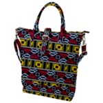 Rectangles and other shapes pattern                                 Buckle Top Tote Bag