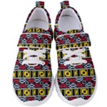 Rectangles and other shapes pattern                                 Women s Velcro Strap Shoes