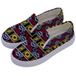 Rectangles and other shapes pattern                                   Kids  Canvas Slip Ons