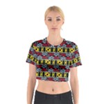 Rectangles and other shapes pattern                                    Cotton Crop Top