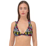 Rectangles and other shapes pattern                                 Double Strap Halter Bikini Top