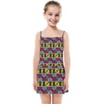 Rectangles and other shapes pattern                                   Kids Summer Sun Dress