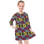 Rectangles and other shapes pattern                                  Kids  Quarter Sleeve Shirt Dress