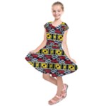 Rectangles and other shapes pattern                                        Kids  Short Sleeve Dress