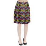 Rectangles and other shapes pattern                                Pleated Skirt