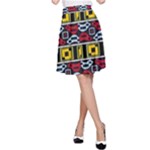 Rectangles and other shapes pattern                                    A-line Skater Skirt