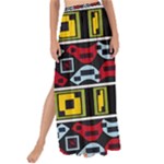 Rectangles and other shapes pattern                                  Maxi Chiffon Tie-Up Sarong