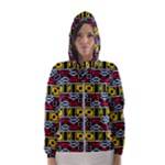 Rectangles and other shapes pattern                                    Hooded Wind Breaker (Women)
