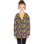 Rectangles and other shapes pattern                                    Kids  Double Breasted Button Coat
